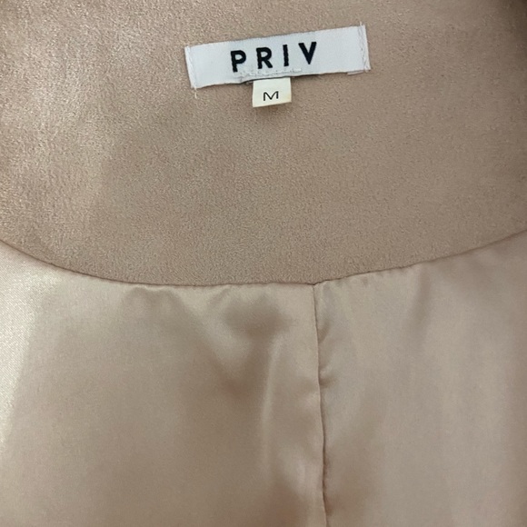 Light Pink Suede Moto Jacket - Picture 2 of 2